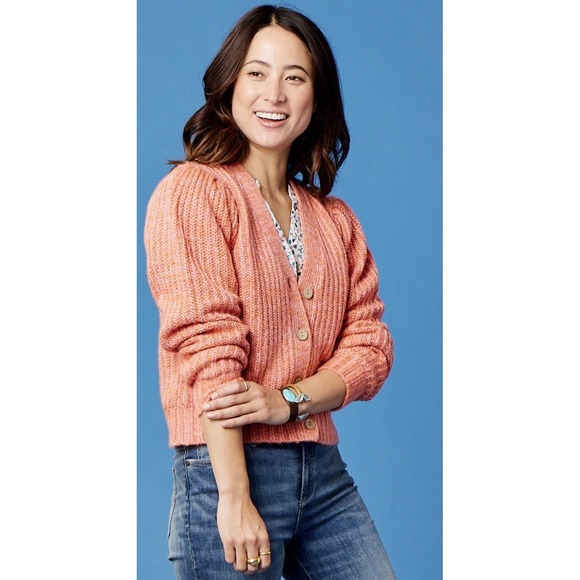 Carve Designs Cardigan Women's S Terracotta Heather Tinsley Sweater Boho Coastal - Picture 1 of 11